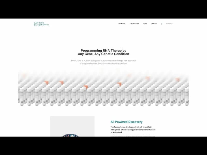 Deep Genomics website screenshot