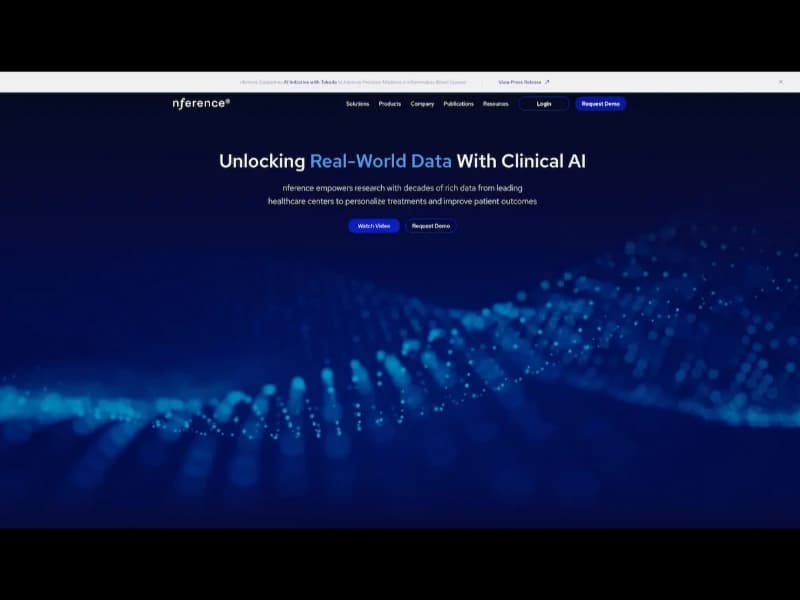 nference website screenshot