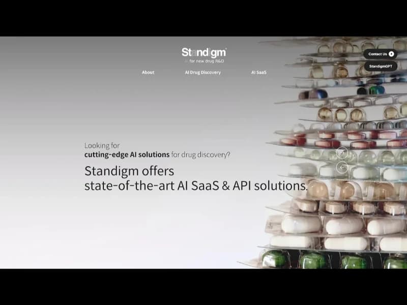Standigm website screenshot