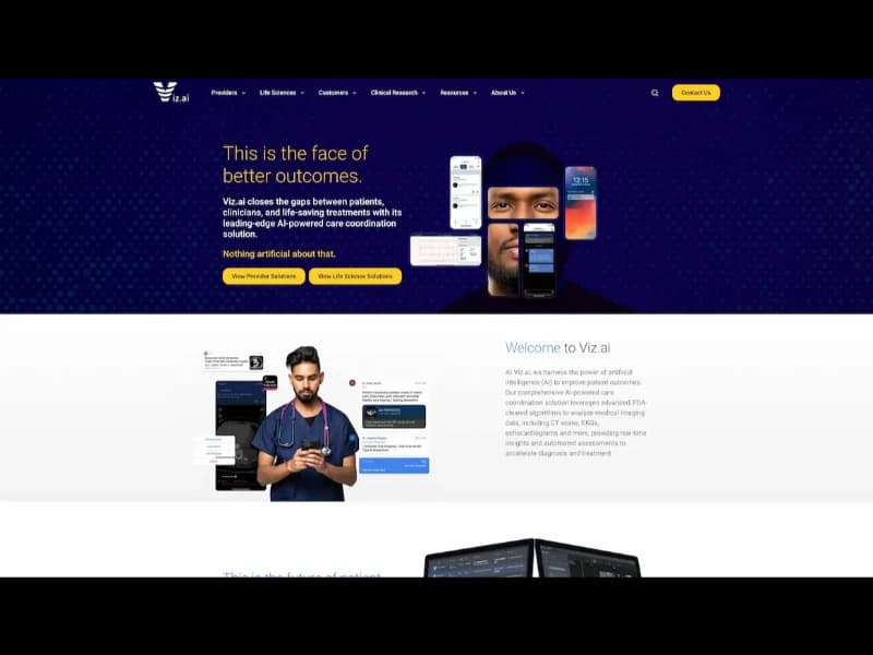 Viz.ai website screenshot