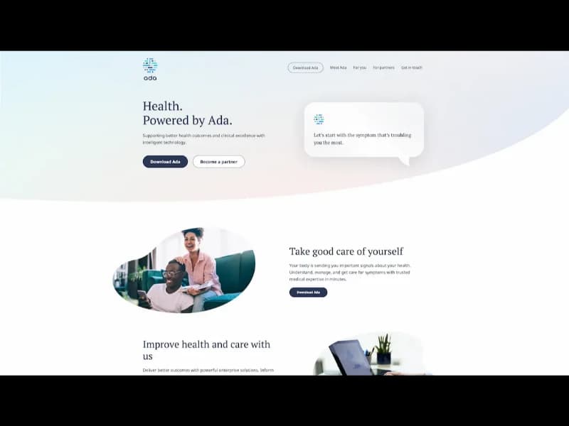 Ada Health website screenshot