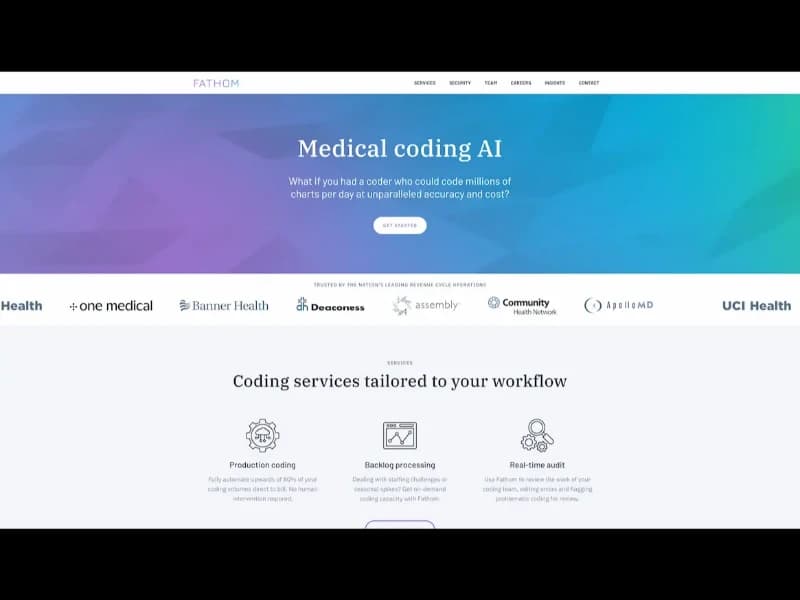 Fathom Health website screenshot