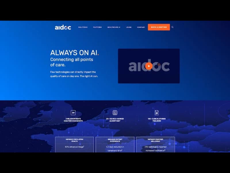 Aidoc website screenshot